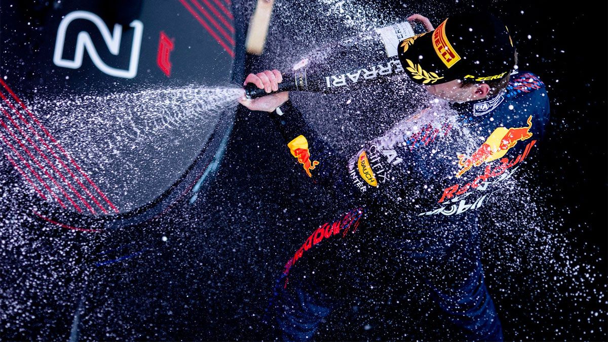 Verstappen celebrando su triunfo en el GP de Estiria, el pasado domingo