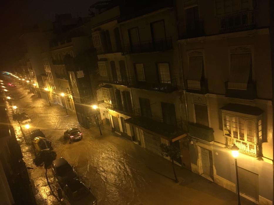 Fuerte tormenta en Málaga