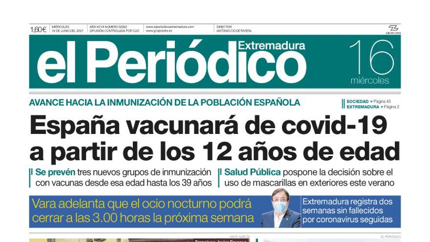 Consulta la portada correspondiente al día 16 de junio del 2021