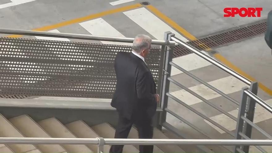 SPORT cazó a Joan Laporta en la Ciutat Esportiva.