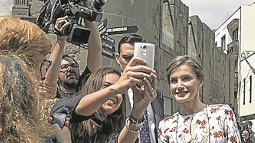 Un selfie con la reina Letizia en Las Palmas