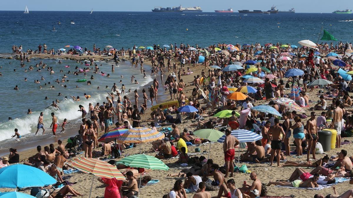 La playa de la Barceloneta, el pasado mes de julio.