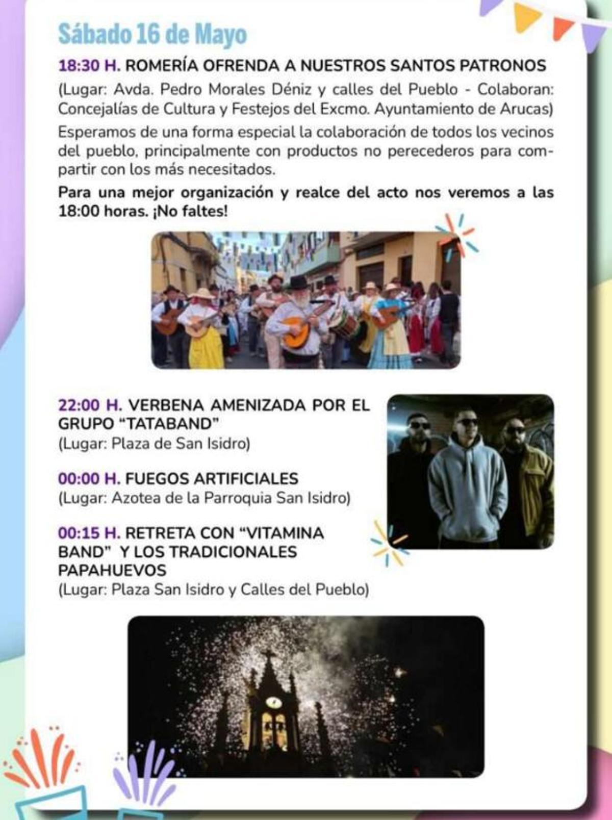 Programa del sábado 16 de mayo de 2026.