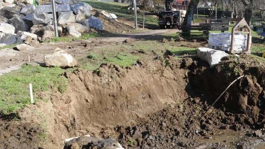 La primera fase de la obra abarcó el parque de A Coca. // Noé Parga