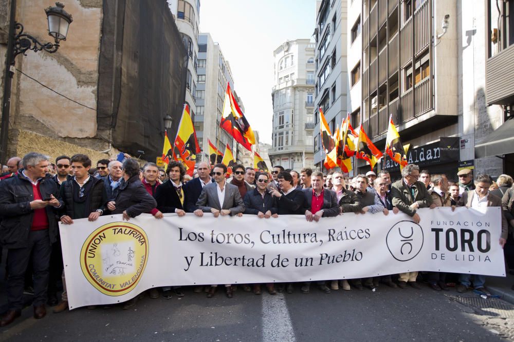 Masiva manifestación taurina en Valencia