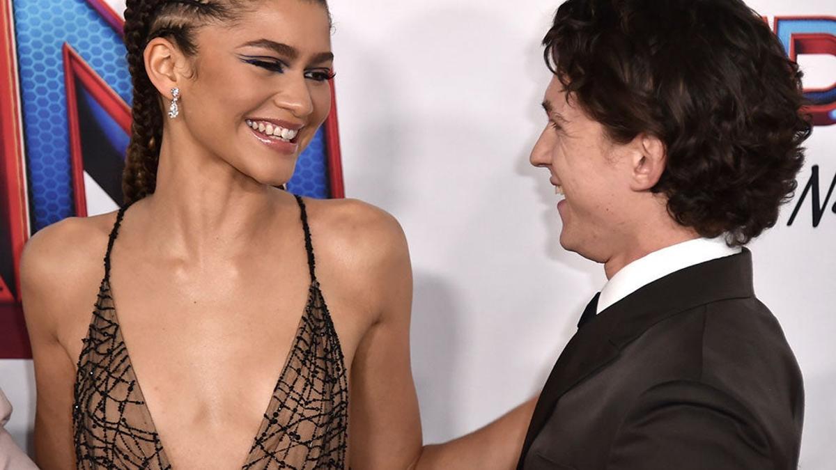 Zendaya y Tom Holland en la premiere de 'Spiderman:No way home'