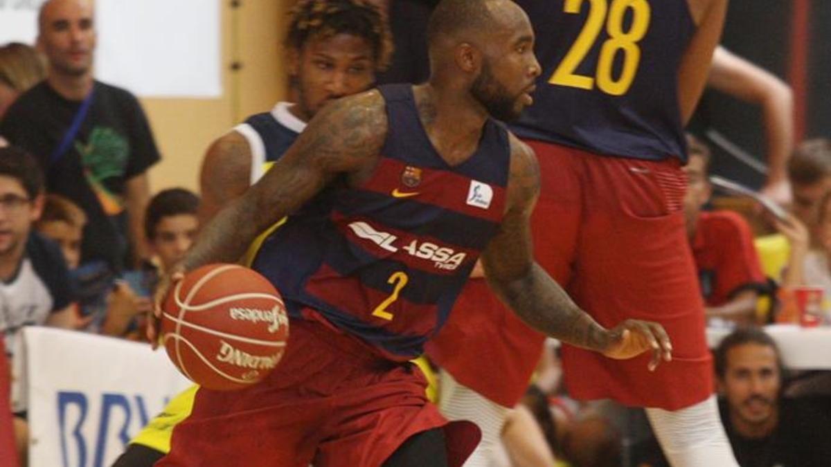 Tyrese Rice en el partido ante el Betis en Sant Julià de Vilatorta