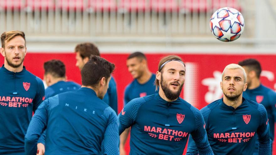 Entrenamiento del Sevilla.