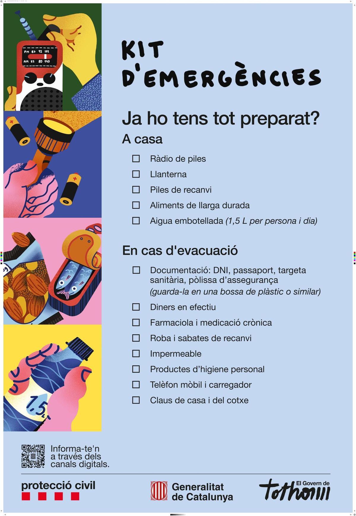 El kit básico de emergéncias