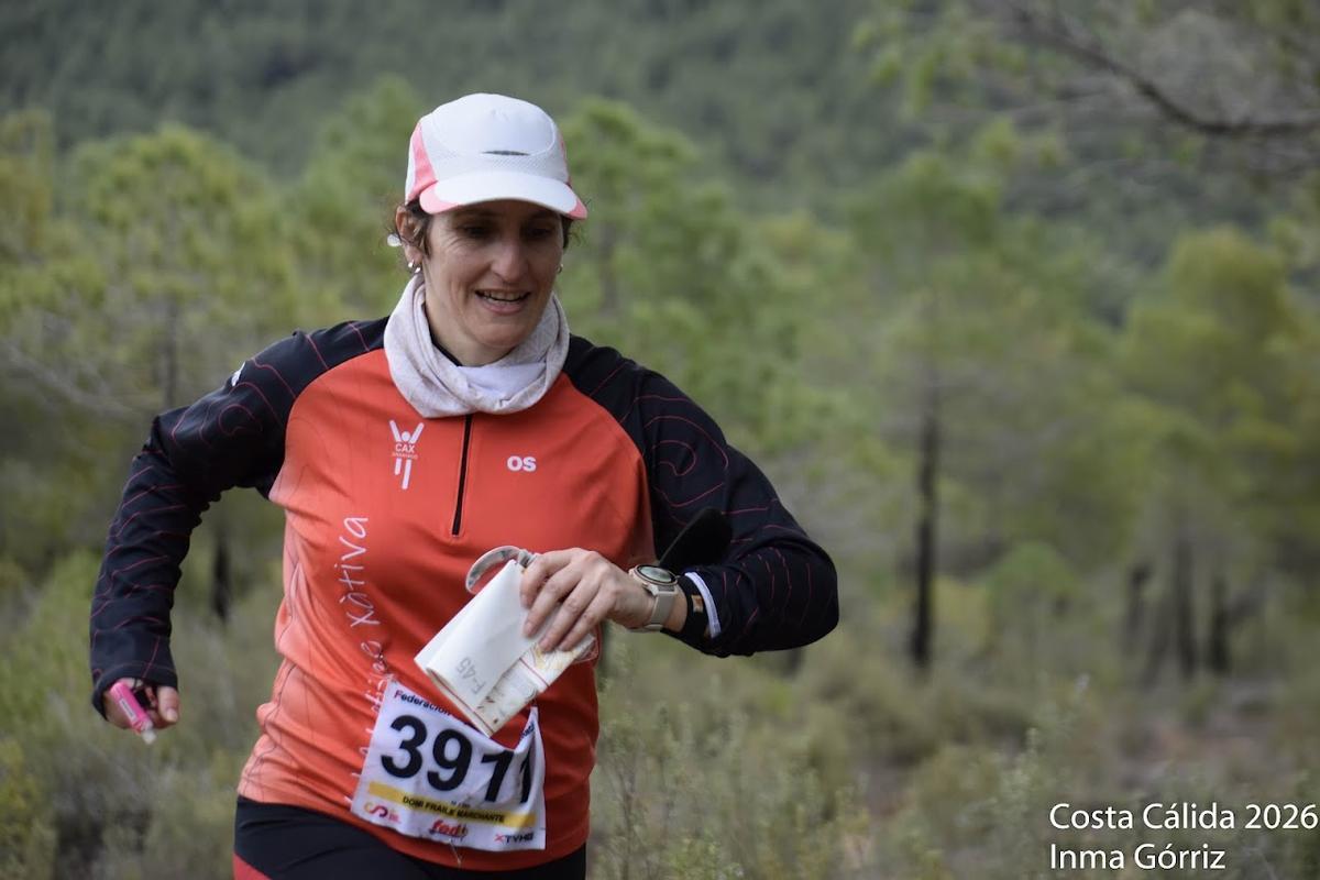 Domi Fraile, del CAX Orientació, durante el Trofeo Costa Cálida de Murcia.