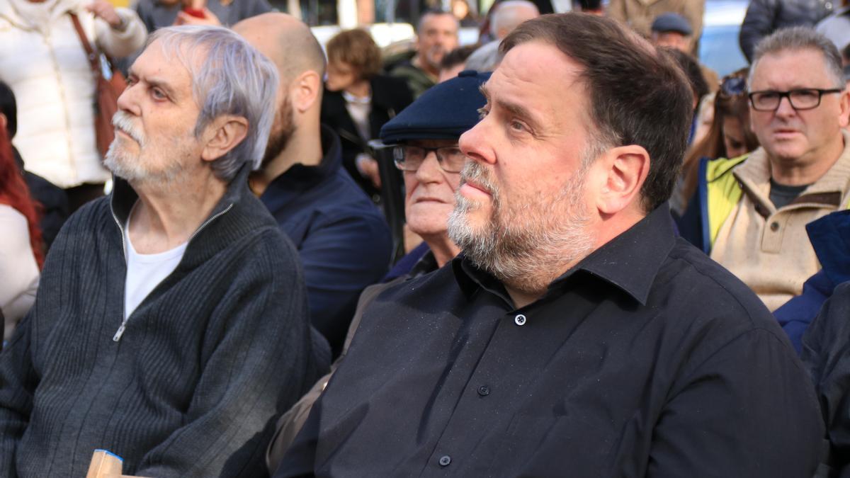 El president d'ERC, Oriol Junqueras, en un acte a Martorell.