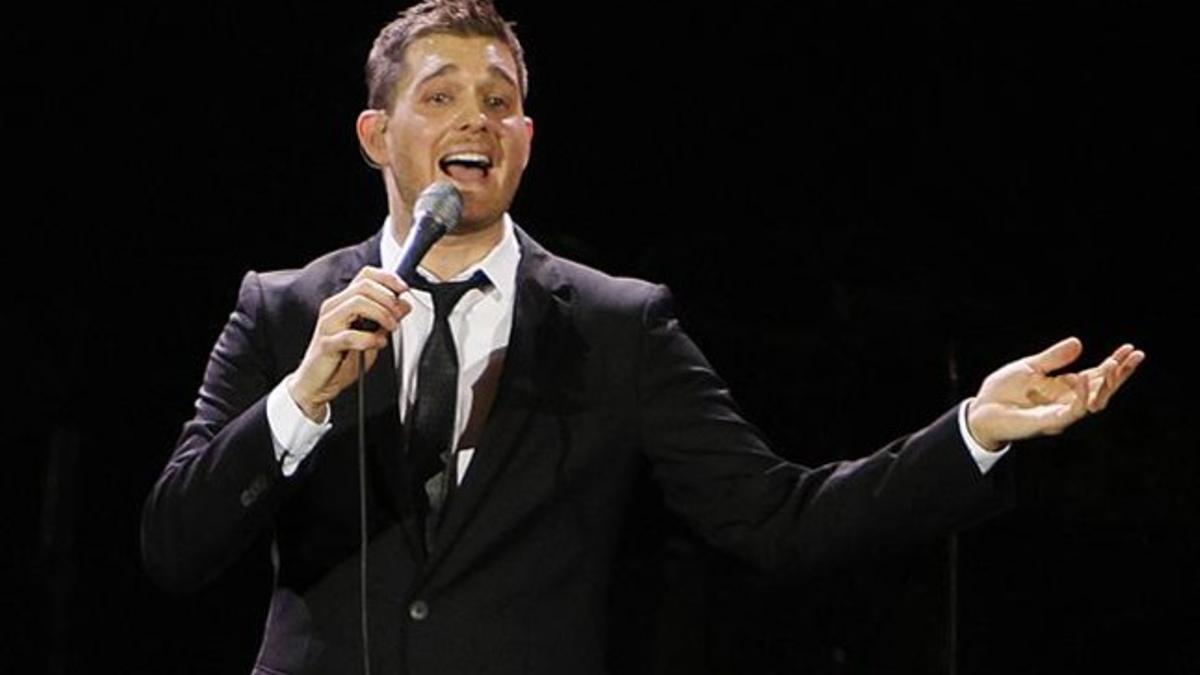 Michael Bublé, en el concierto que dio en el Palau Sant Jordi de Barcelona en el 2010.