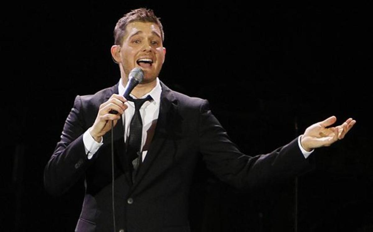 Michael Bublé, en el concert que va donar al Palau Sant Jordi de Barcelona el 2010.