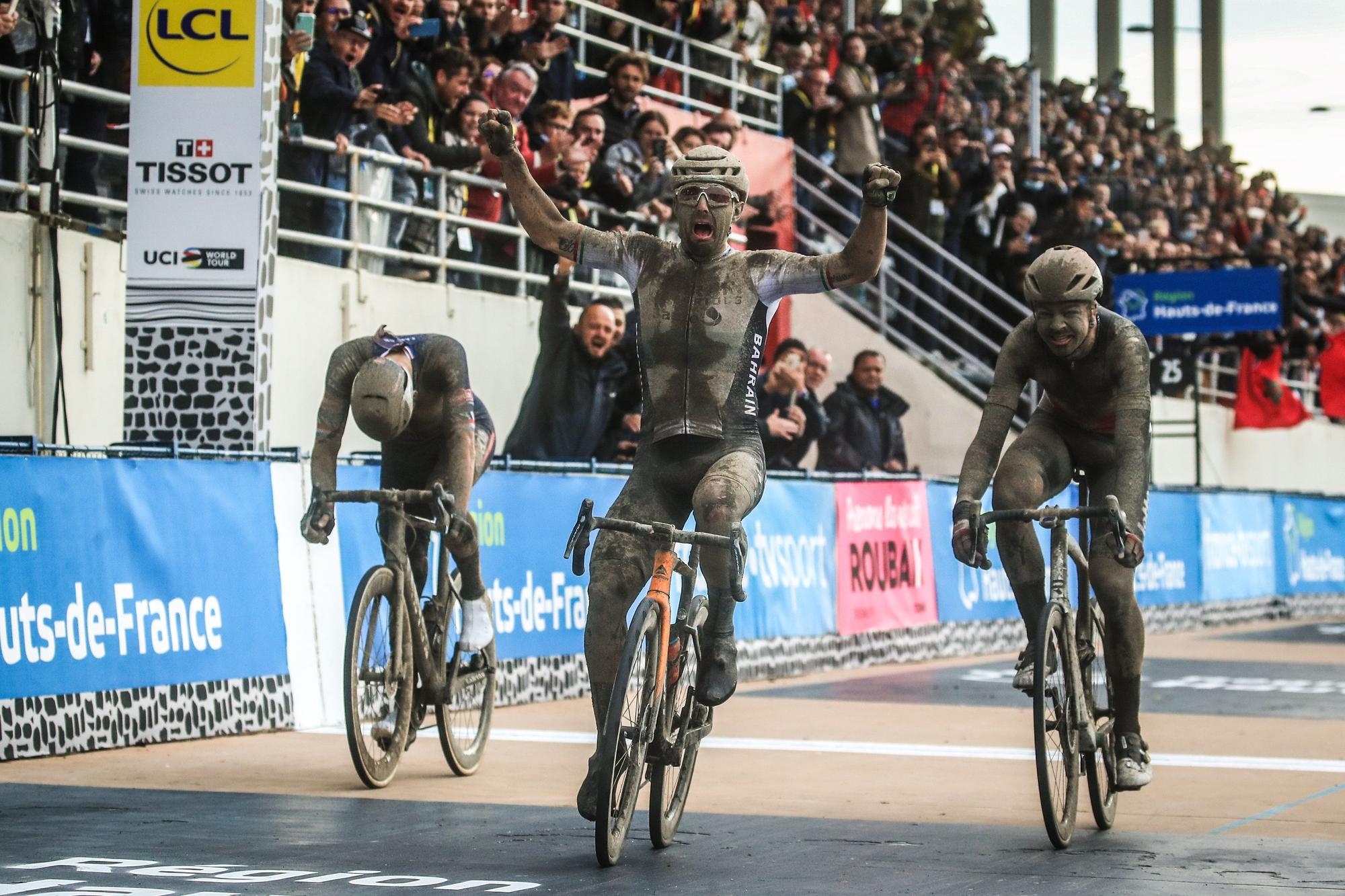 La épica victoria de Colbrelli en el barro de la París-Roubaix