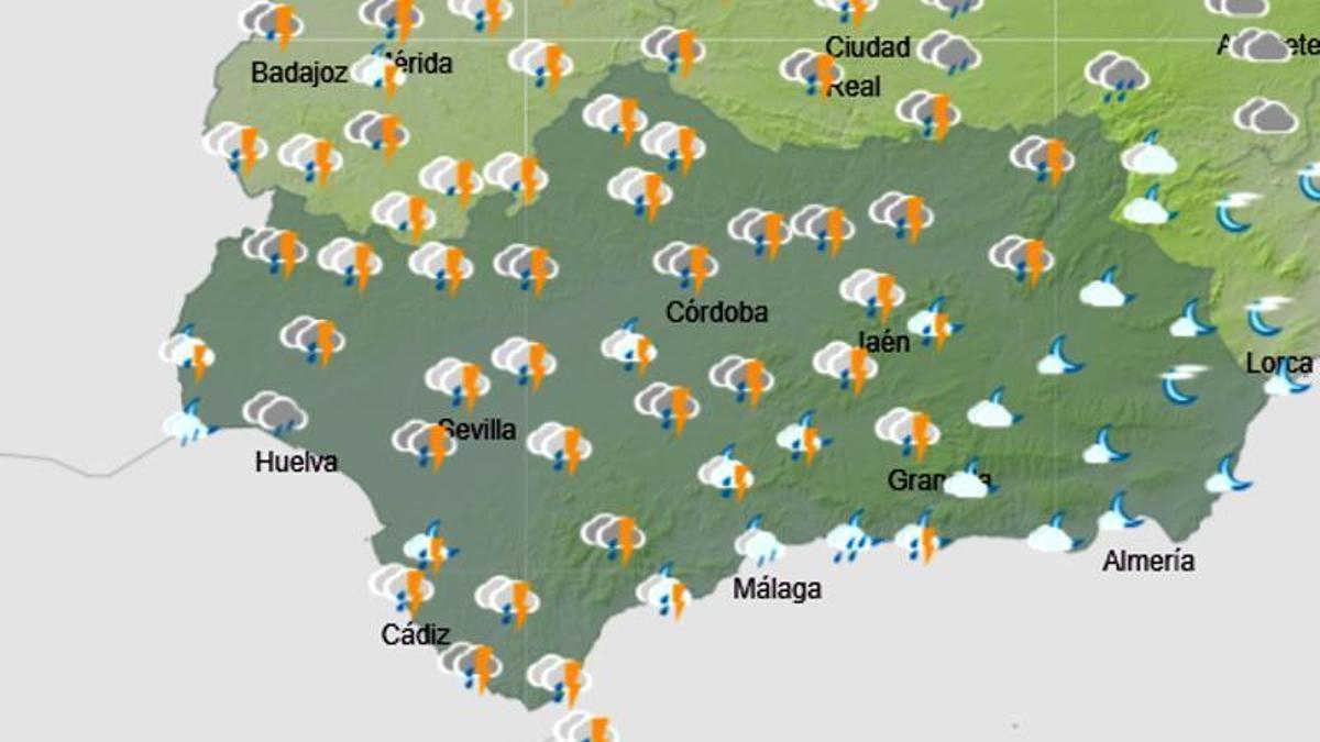 MApa de la Aemet para este lunes