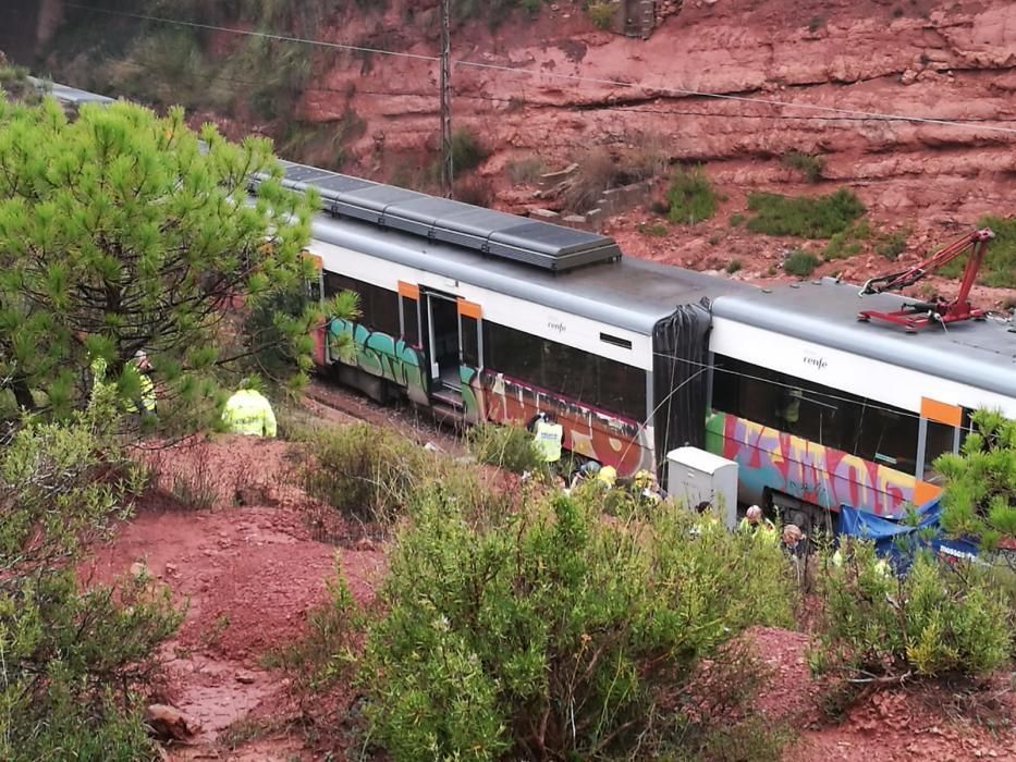 Un tren descarrila a Vacarisses