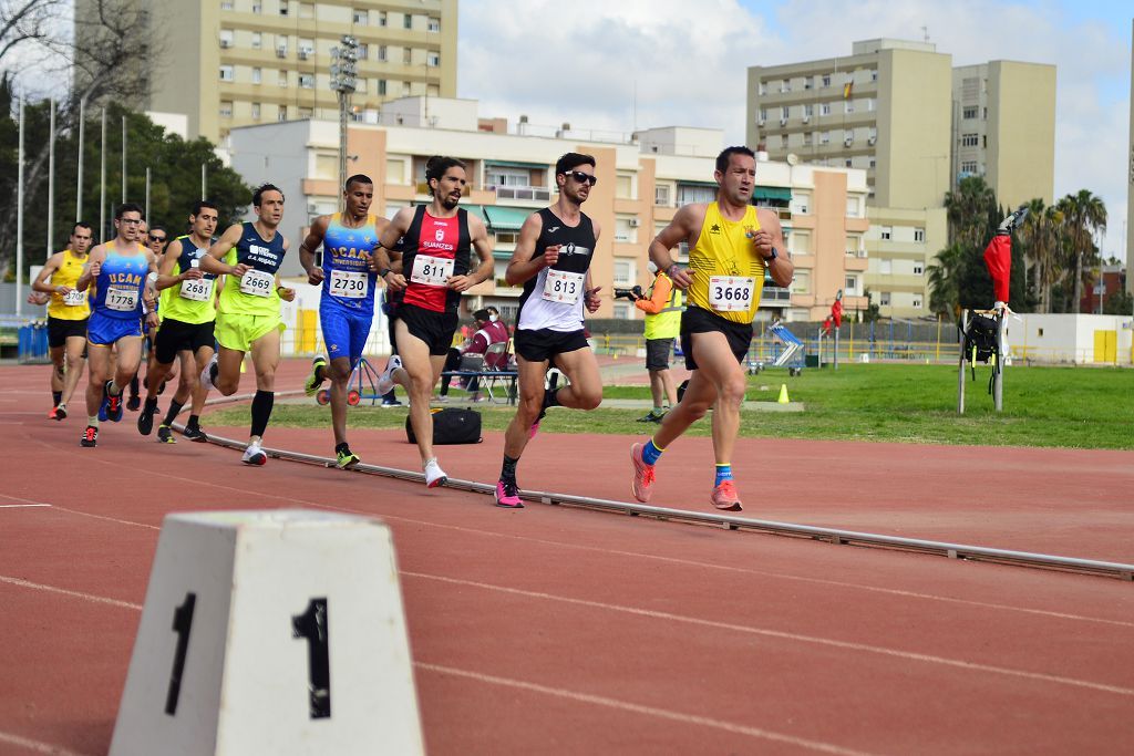 Pruebas de atletismo nacional en la pista de atletismo de Cartagena este domingo