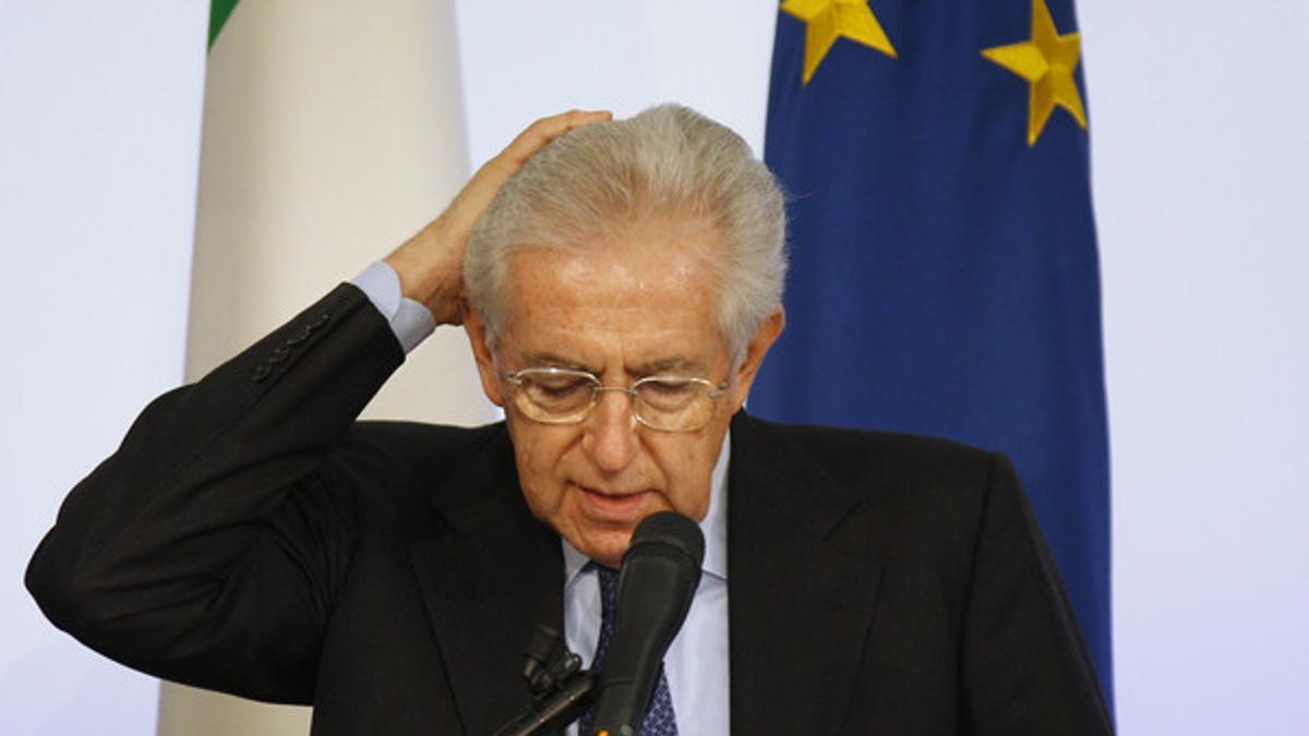 El exprimer ministro italiano, Mario Monti, este domingo.