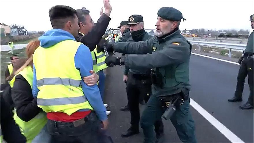 Las protestas del campo se topan con la presencia policial