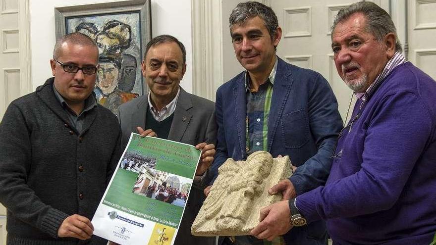 Presentación del IV Encontro de Bandas de Gaitas, ayer, en Ourense. // FdV