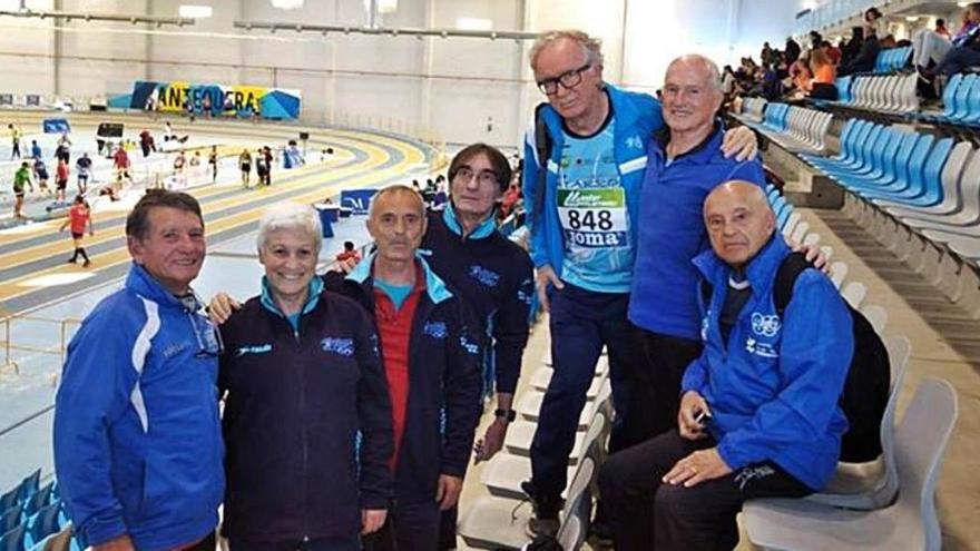 Representantes del club, en Antequera.