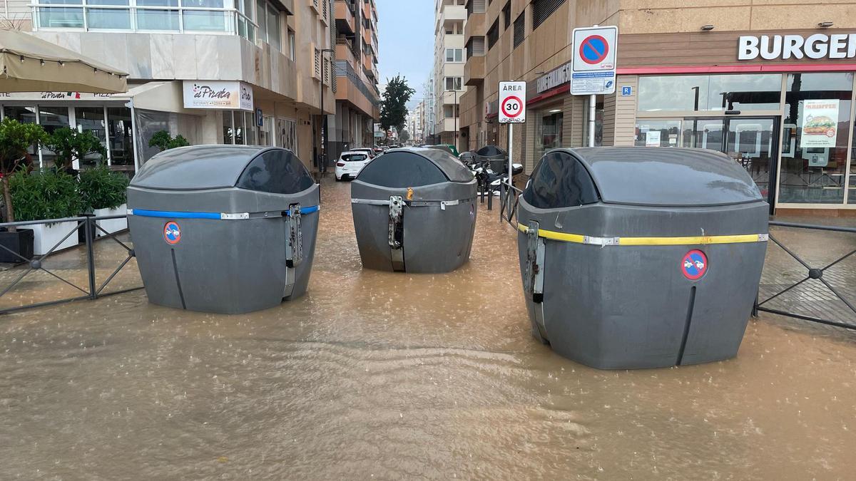 Estado del puerto de Ibiza durante la dana 'Alice'.