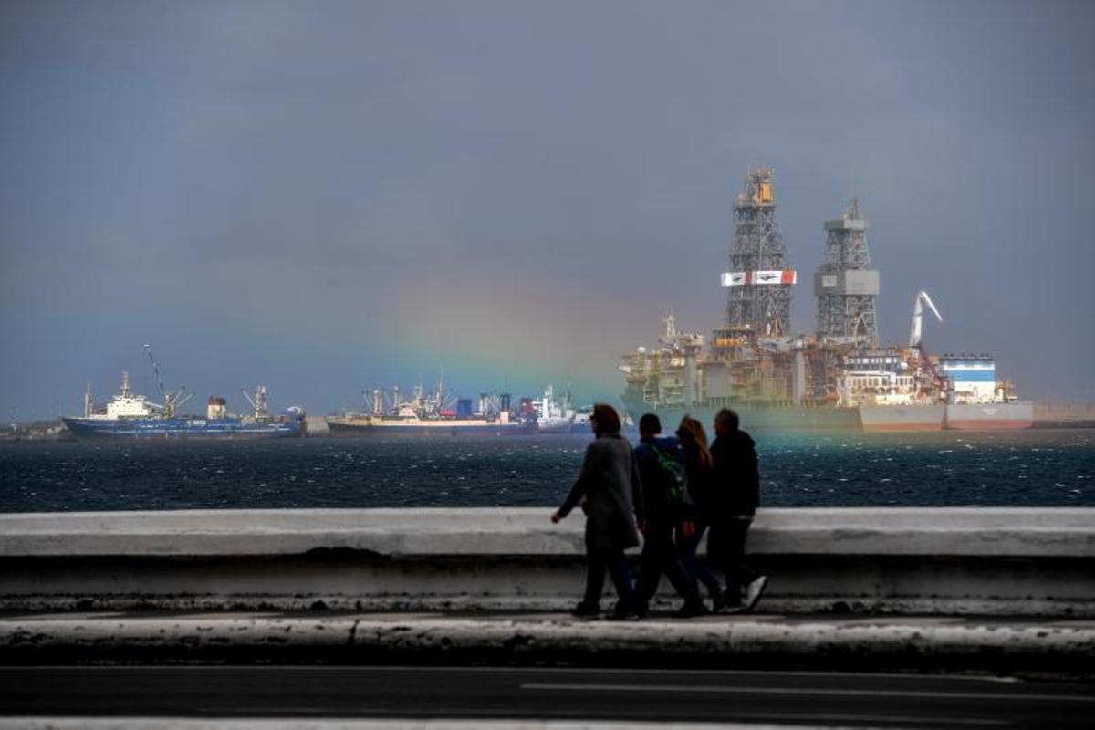 LAS PALMAS GRAN CANARIA 17-01-19 LAS PALMAS DE GRAN CANARIA. METEOROLOGIA. LLuvia y arcoiris.    FOTOS: JUAN CASTRO  | 18/01/2019 | Fotógrafo: Juan Carlos Castro