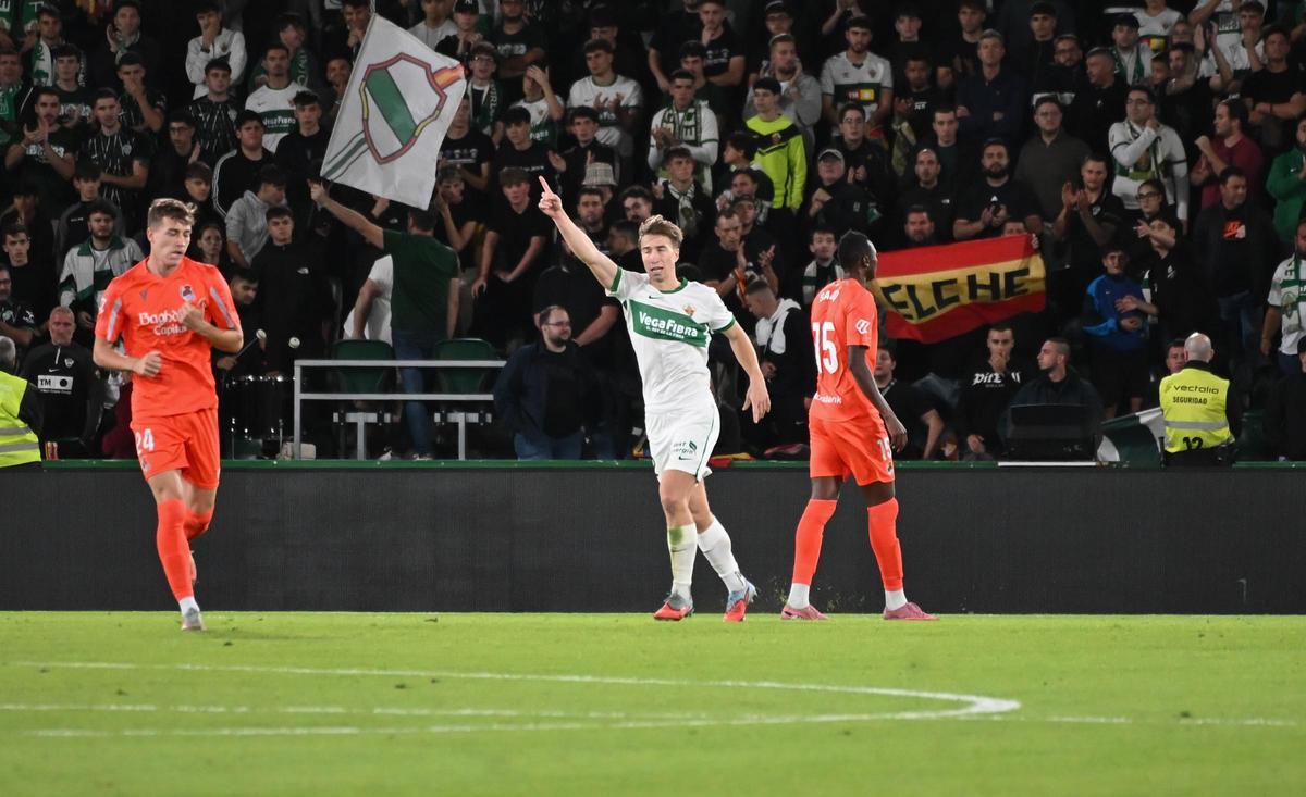 Empate del Elche CF frente a la Real Sociedad en la Jornada 12 de La Liga (1-1)