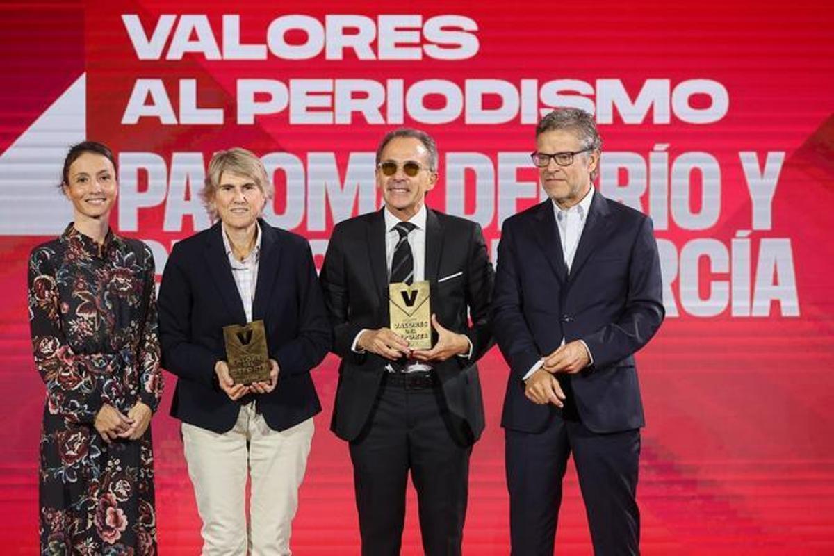 Paloma del Río y Christian García, Premio Valores al periodismo 2023.