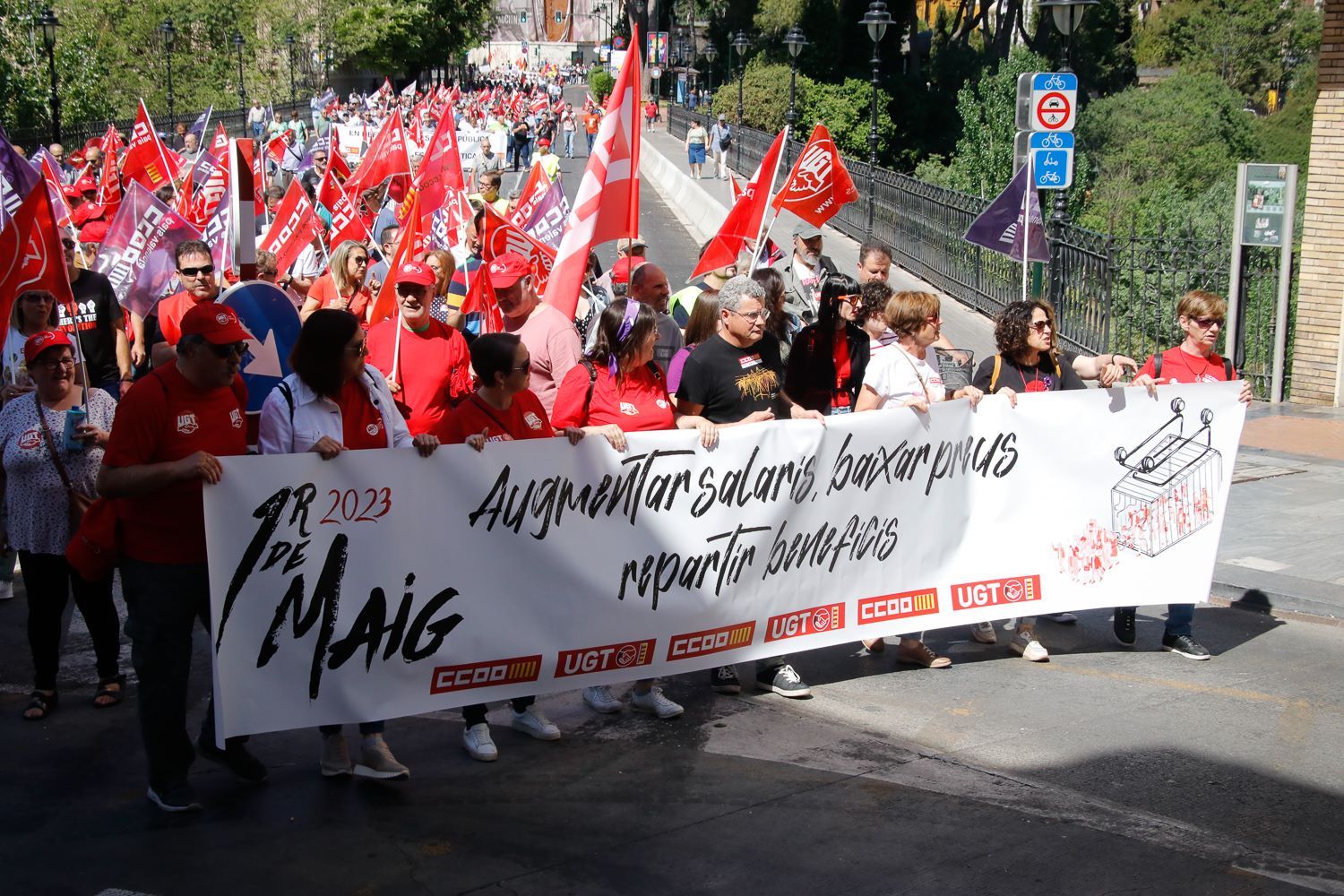 Manifestación del 1 de Mayo en Alcoy