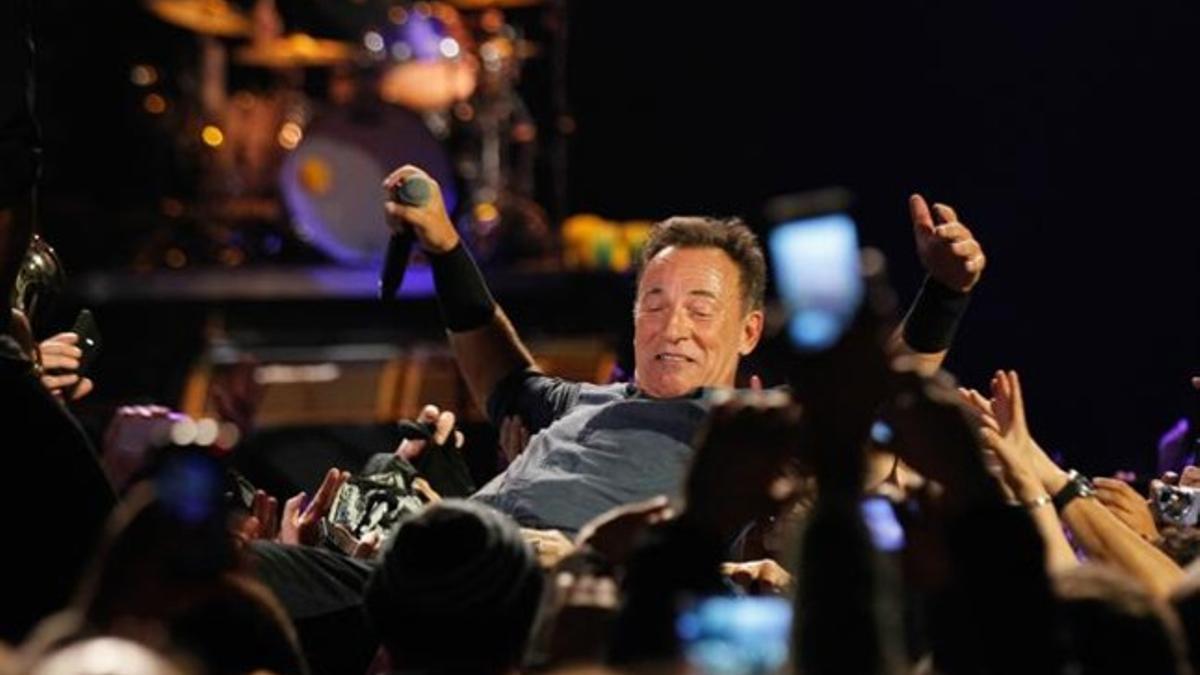 Bruce Springsteen, durante su concierto en Santiago de Chile.