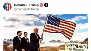 Trump utiliza imágenes generadas con IA para alentar su conquista de Groenlandia