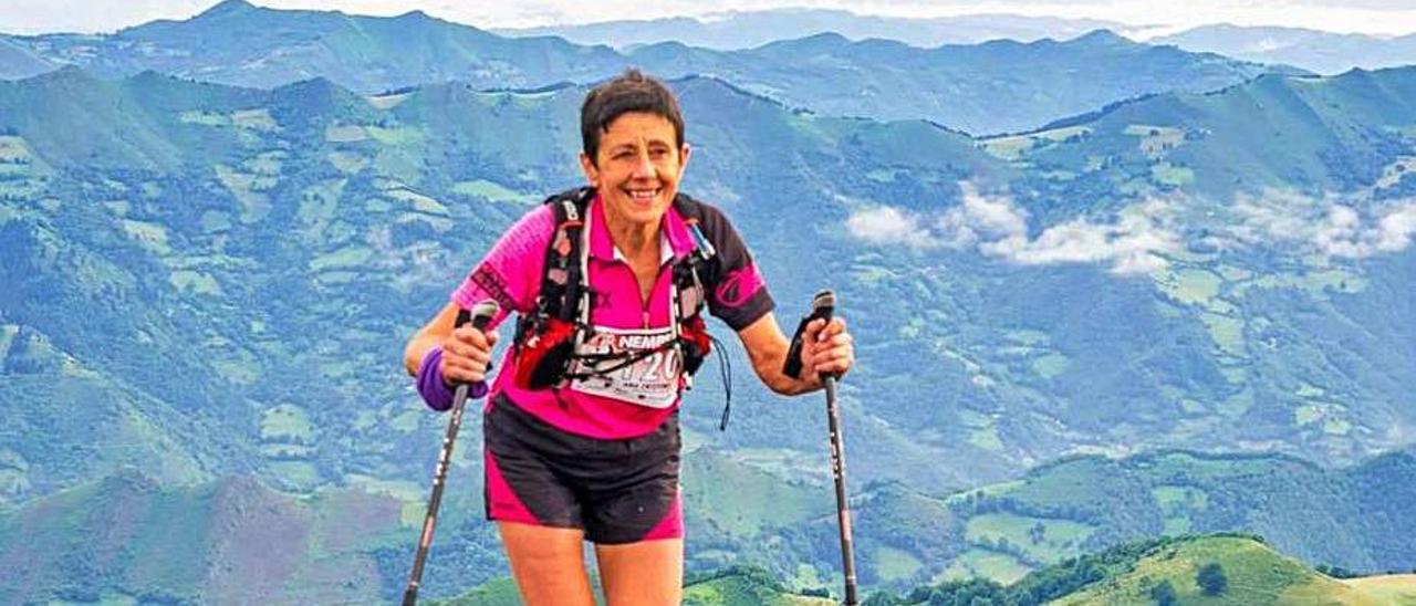 Ana Aguado, durante uno de sus entrenamientos por Turón.