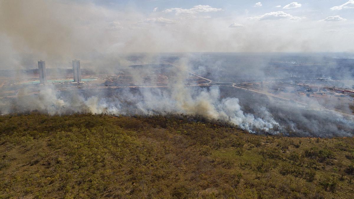 Una parte de la Amazonía brasileña, ardiendo.