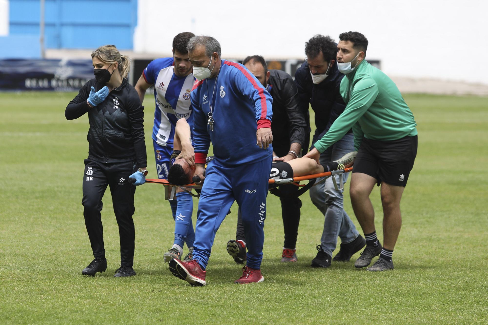 El Suárez Puerta se queda helado con la grave lesión de Cristian, jugador del Caudal