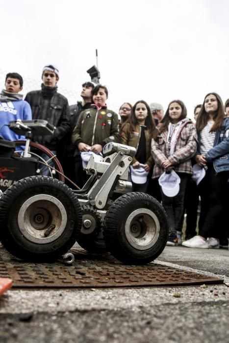 Escolares del IES Monte Naranco visitan la estación depuradora de aguas residuales de Malpica