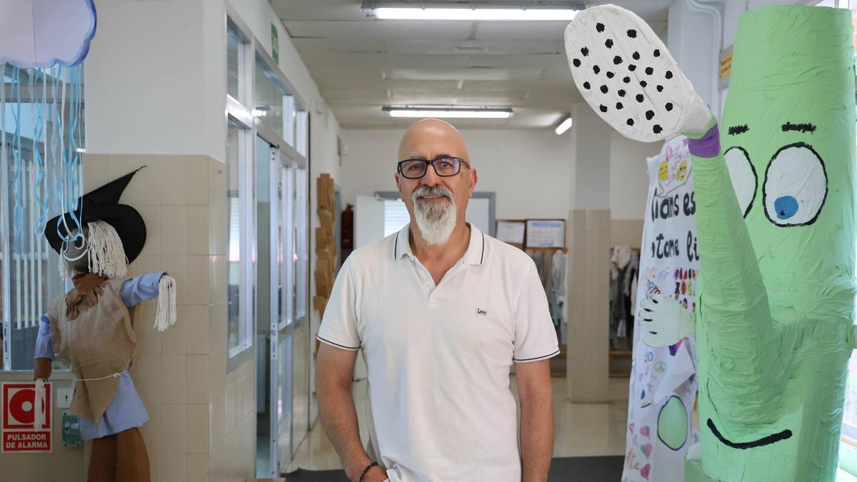 Juan Carlos Abalde, en el CEIP Chans-Bembrive