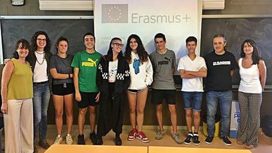 Alumnes seleccionats en la primera mobilitat Erasmus+.