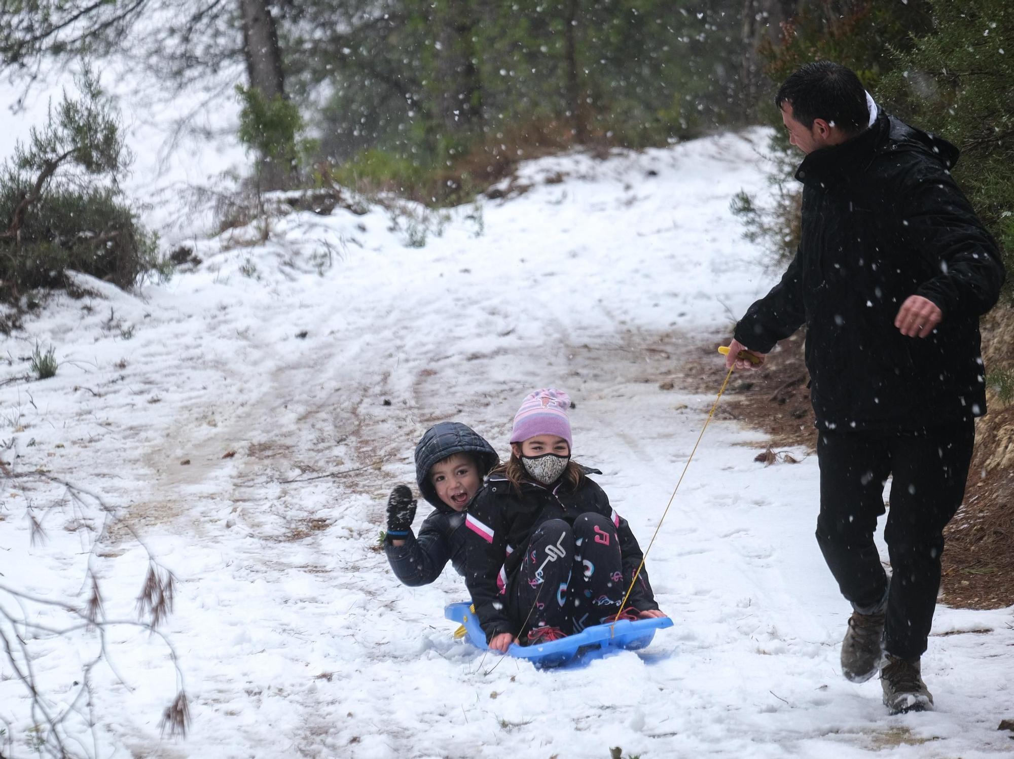 Nevada en el Alto Vinalopó