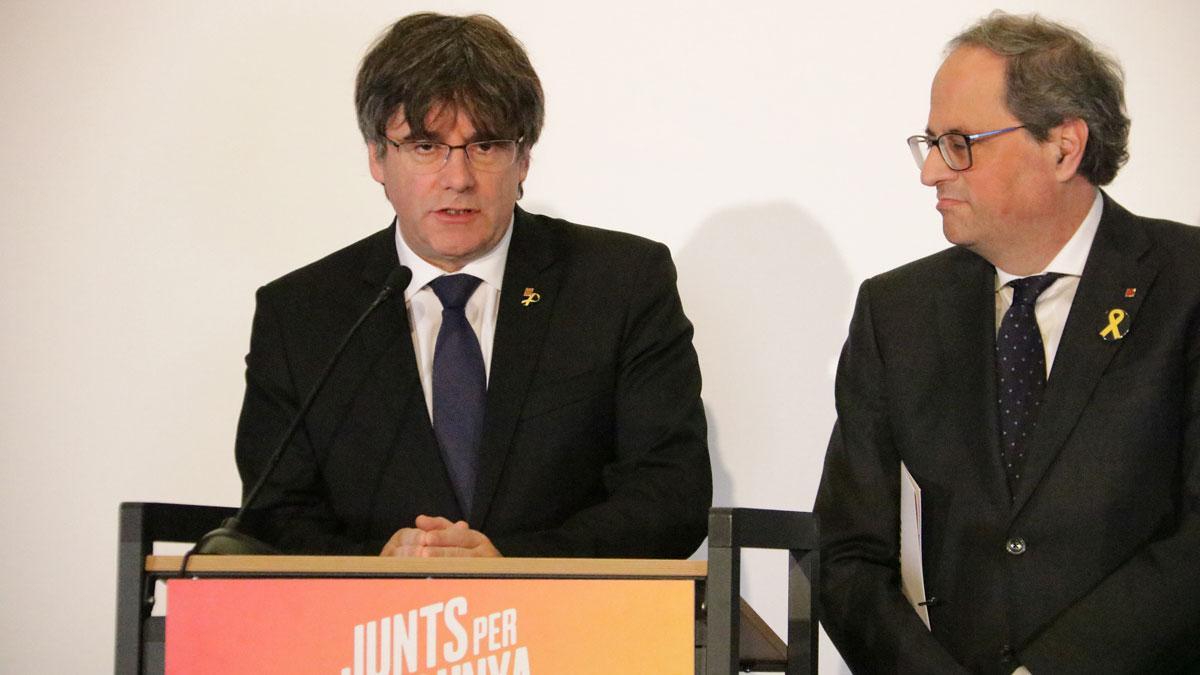 Puigdemont ha dicho este lunes que nunca ha descartado presentarse como candidato para las próximas elecciones europeas de mayo.