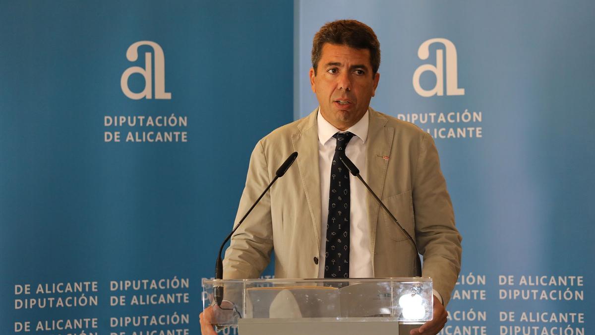 El presidente de la Diputación de Alicante, el popular Carlos Mazón