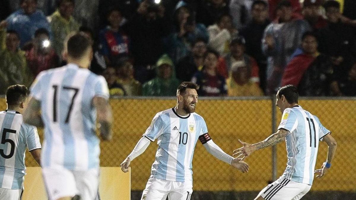 Otamendi y Messi en la selección argentina