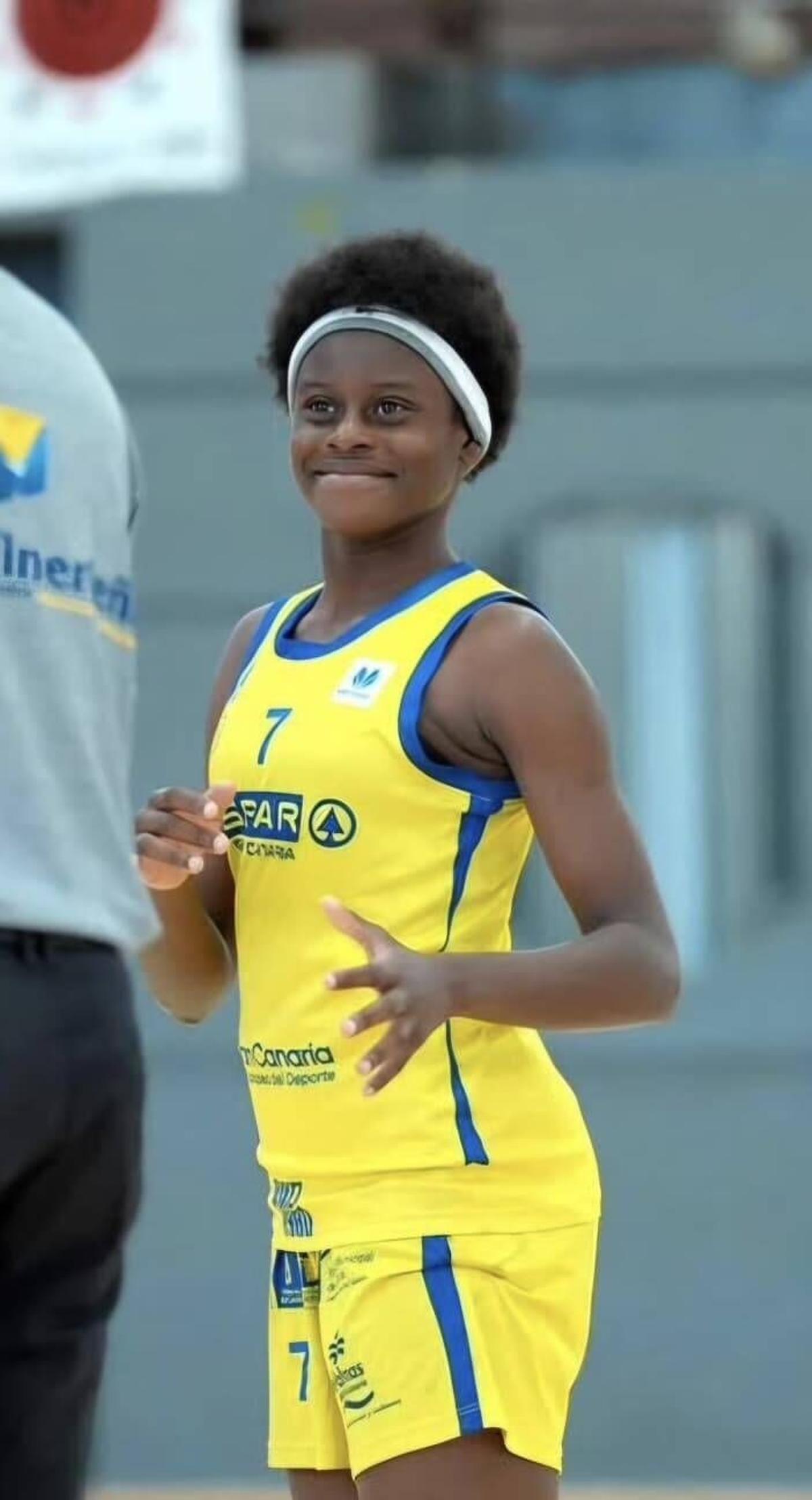 La jugadora del Spar Gran Canaria Fabiola Mbulito, fallecida en La Laja.