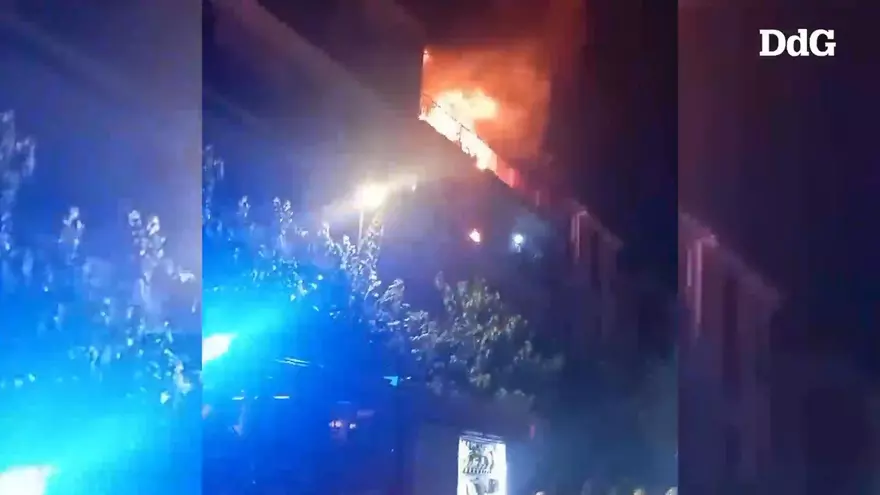 Vídeo: Un incendi crema un àtic a Hostalric