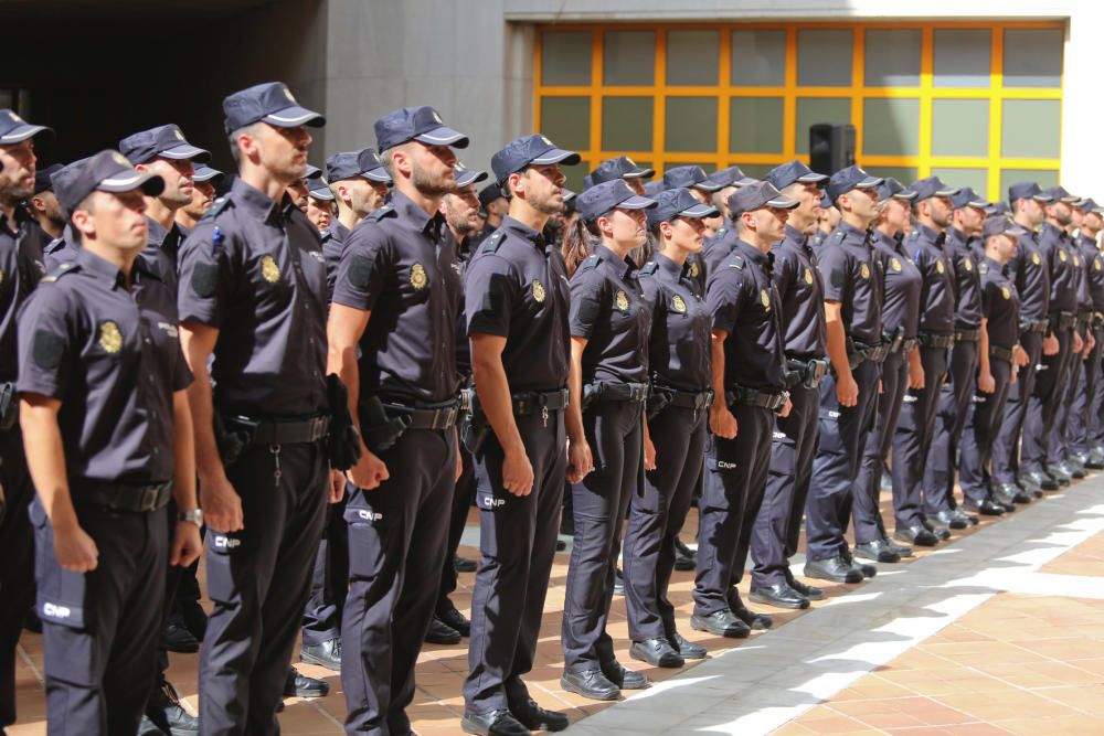 Málaga recibe a 190 cadetes de la Policía Nacional que harán prácticas durante un año.