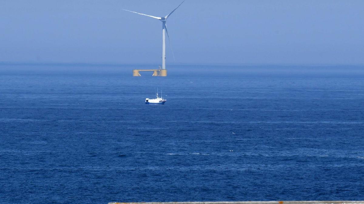 Una de las estructuras flotantes del WindFloat Atlantic.