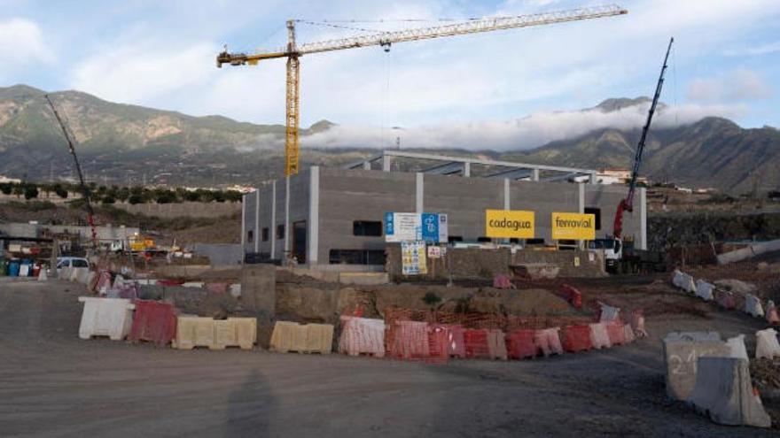 Estado de la obra de la Estación Depuradora de Aguas Residuales Urbanas (Edaru) Valle de Güímar en enero.