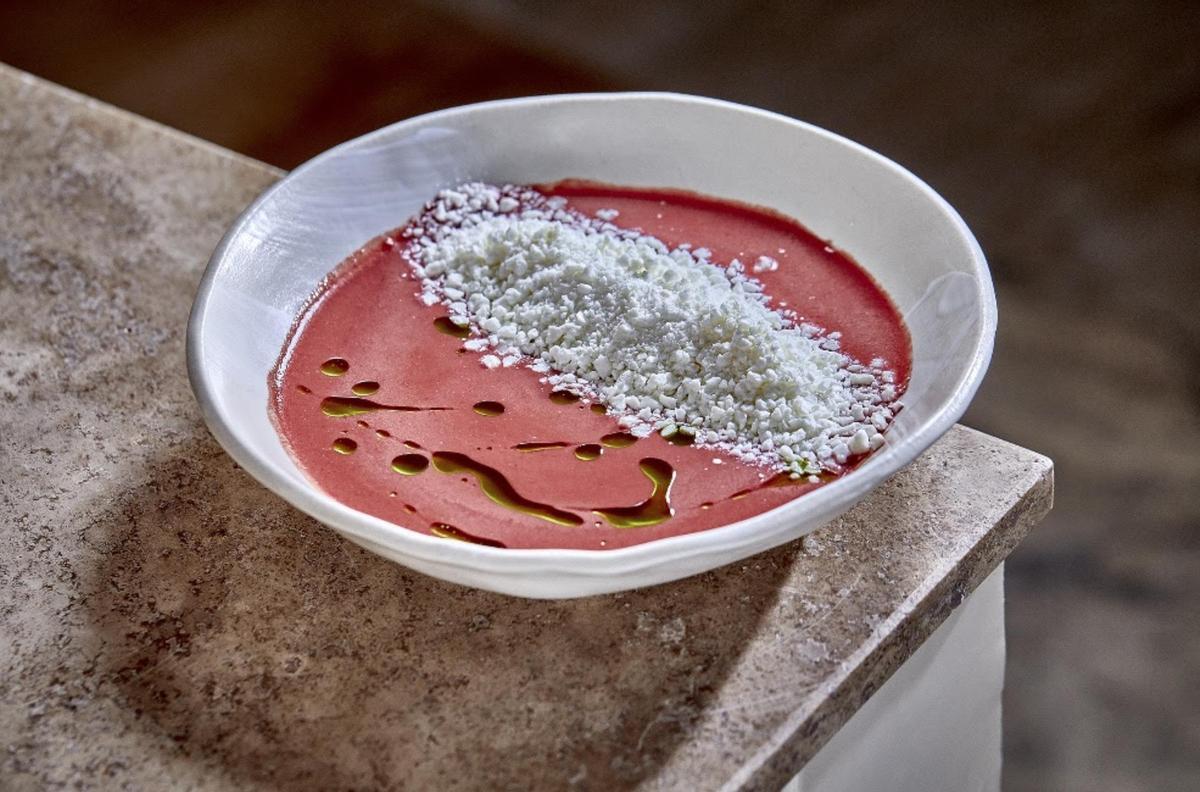 El gazpacho de Tragabuches, incluido en su menú ejecutivo.