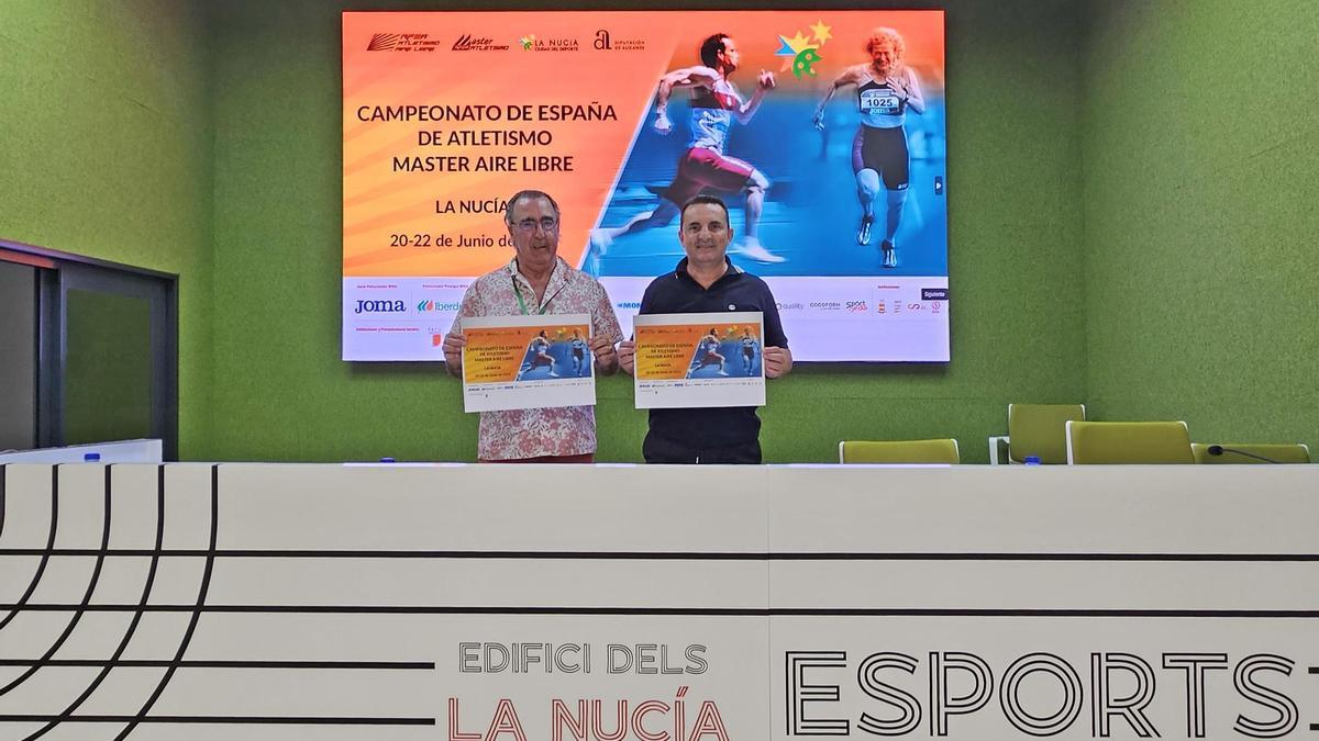 Presentación del del 60º Campeonato de España de Atletismo Máster al Aire Libre en La Nucía.  La competición arranca mañana en el Estadi Olímpic.
