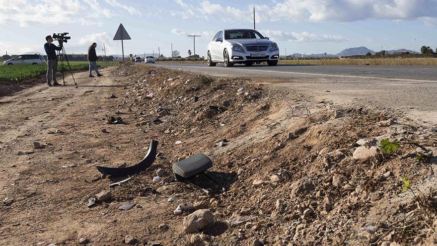 Imagen de un accidente de tráfico que tuvo lugar en la Región en el que se vieron implicados jóvenes conductores.